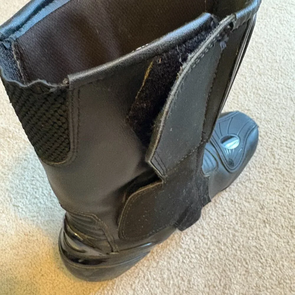 Bilt Armored Motorcycle Boots Men's Size 11 Black Leather Side zip - Picture 9 of 12